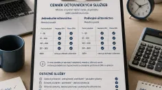 cenník účtovníctva účtovnícke služby
